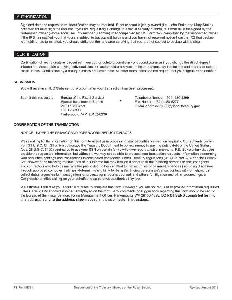 Large thumbnail of Form 5354 - Aug 2018