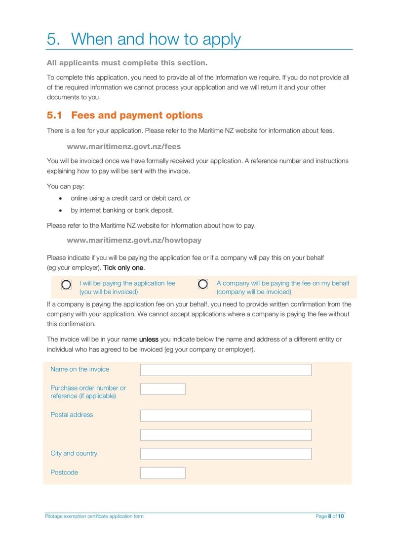 Thumbnail of Pilot Exemption Certificate Application Form - Mar 2021 - page 7