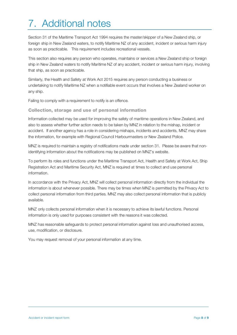 Large thumbnail of Accident or Incident Report Form - Sep 2017