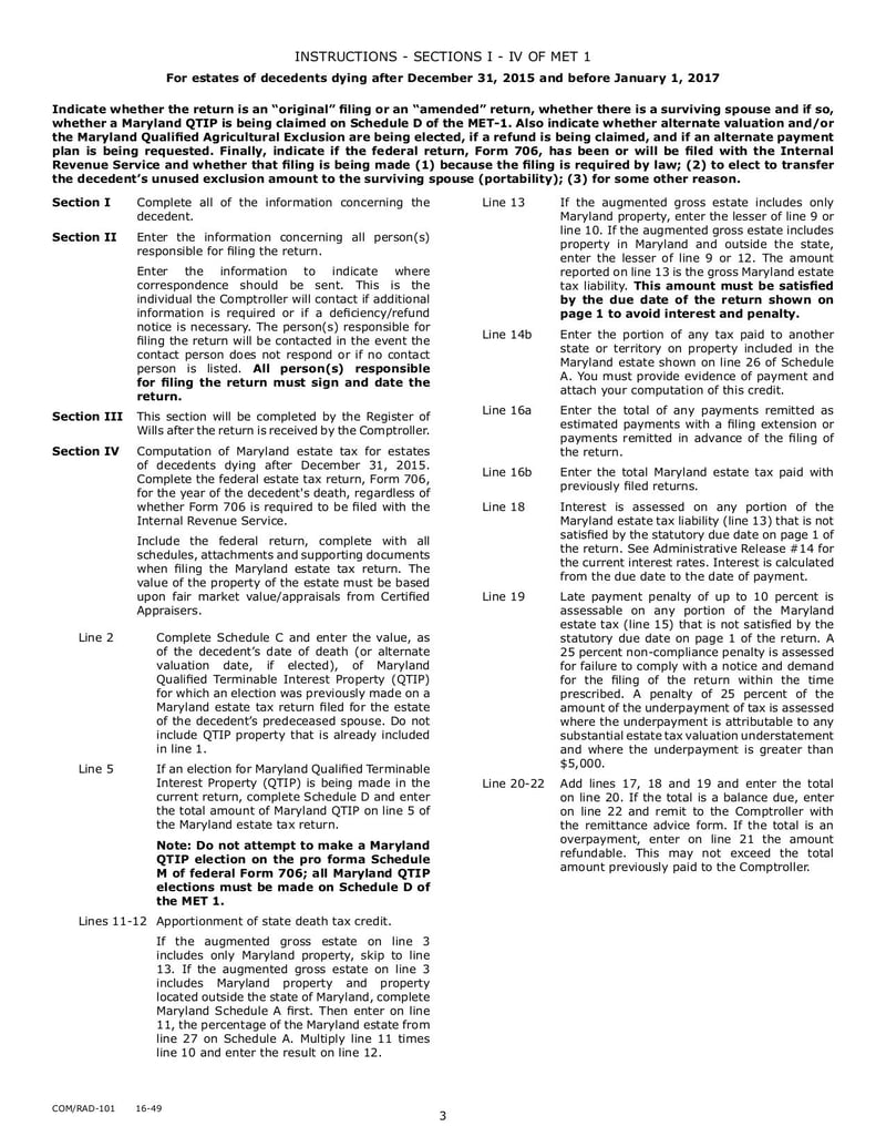 Large thumbnail of Maryland Estate Tax Return - Sep 2017
