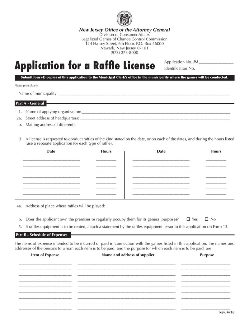 Large thumbnail of Application for Raffle License - Jan 2019