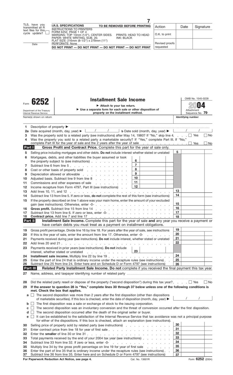 Large thumbnail of Form 6252 - Jun 2006