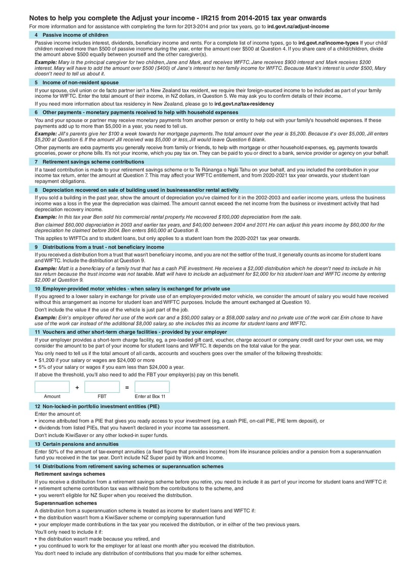 Large thumbnail of Form IR215 - Mar 2021