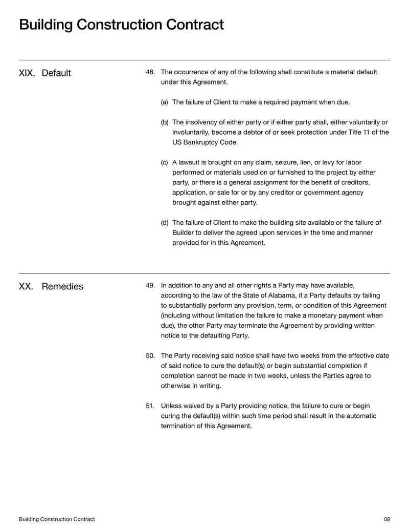 Large thumbnail of Building Contract Template