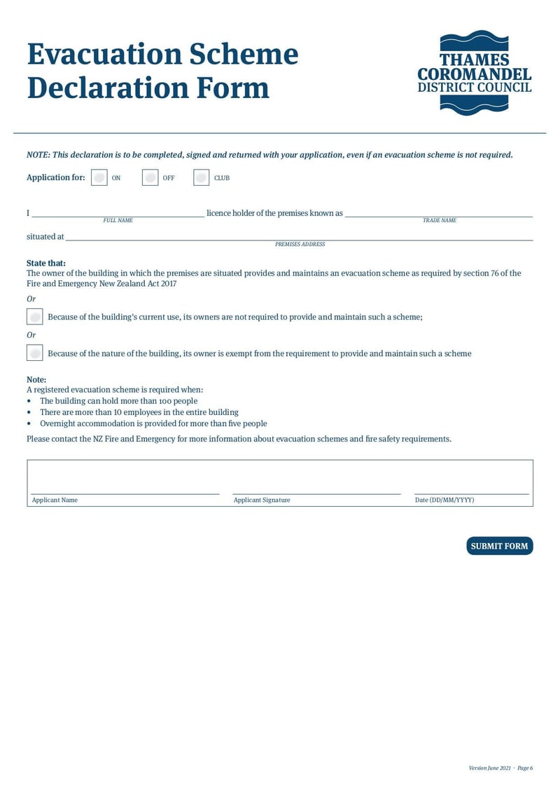 Large thumbnail of Variation Application Form - Jun 2021