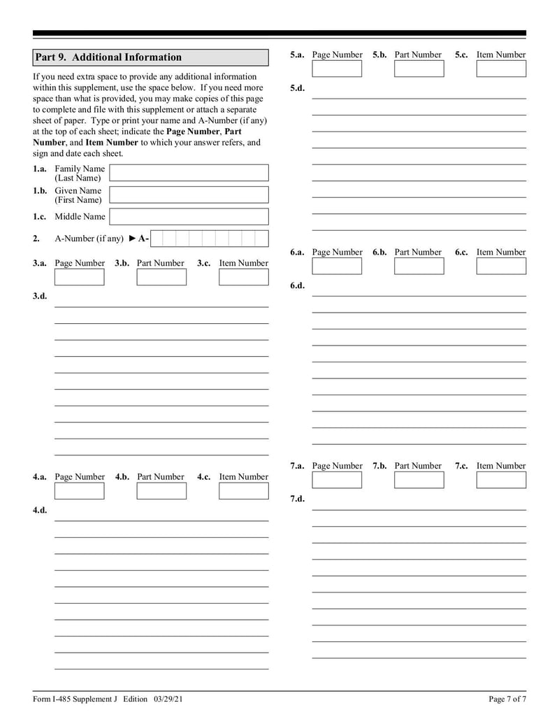 Large thumbnail of Form I-485 Supplement J - Feb 2023