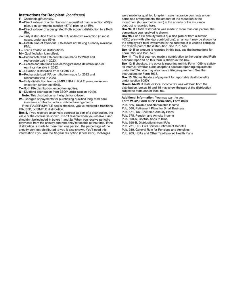 Large thumbnail of Form 1099-R - Jan 2022