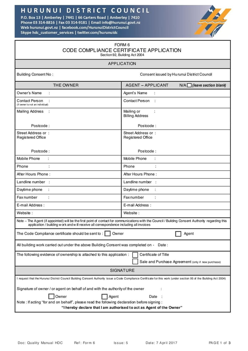 Large thumbnail of Form 6 Code Compliance Application - Apr 2017