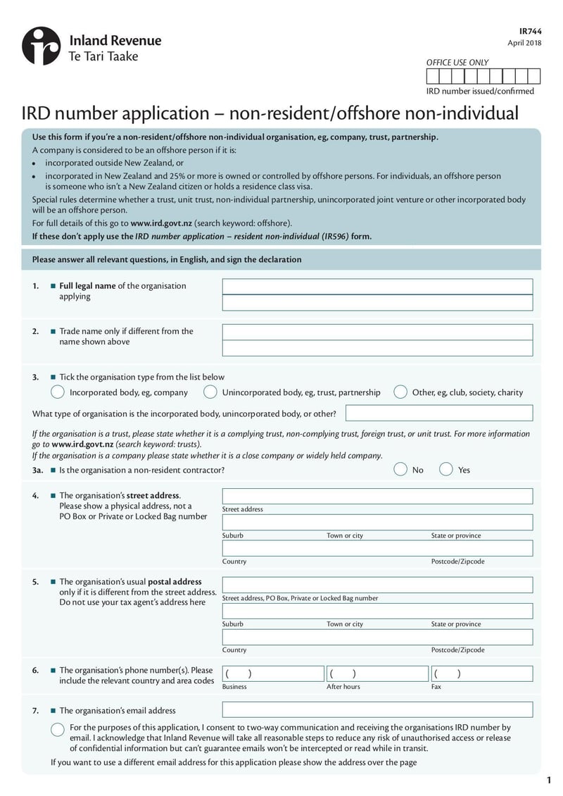 Large thumbnail of Form IR744 - Apr 2018
