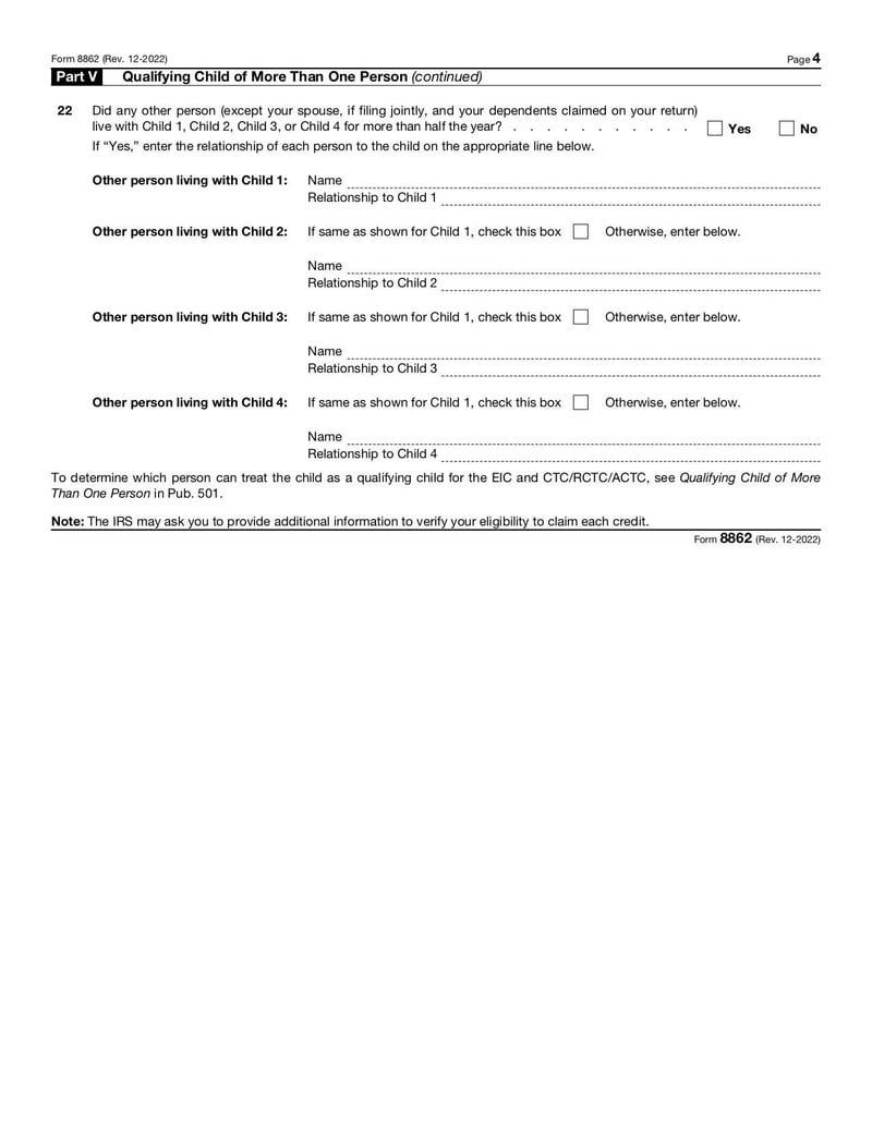 Large thumbnail of Form 8862 - Dec 2022