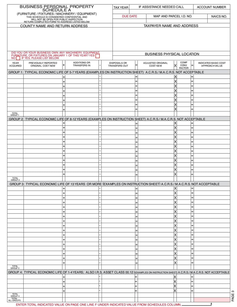 Large thumbnail of PT-50P Tangible Personal Property Tax Return and Schedules - Jul 2017