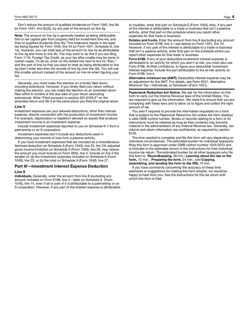 Large thumbnail of Form 4952 - Jan 2017