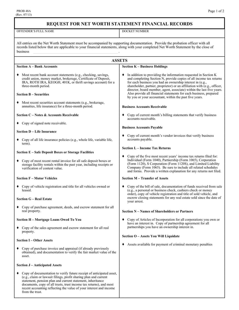Large thumbnail of Form PROB 48A