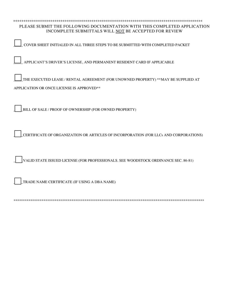 Large thumbnail of Occupational Tax License Application