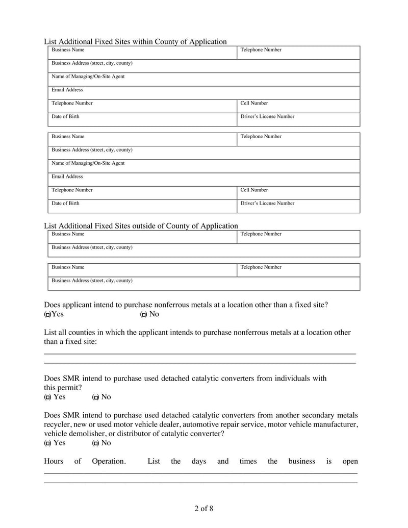 Large thumbnail of Berkeley Secondary Metals Recycler Application for Permit to Purchase Nonferrous Metals