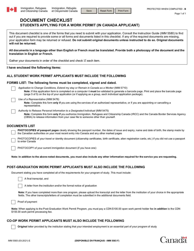 Large thumbnail of Form IMM 5583E - Nov 2022