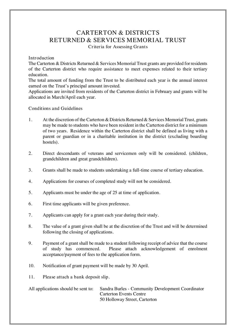 Large thumbnail of Returned & Services Memorial Trust Application for Assistance Form - Jan 2022