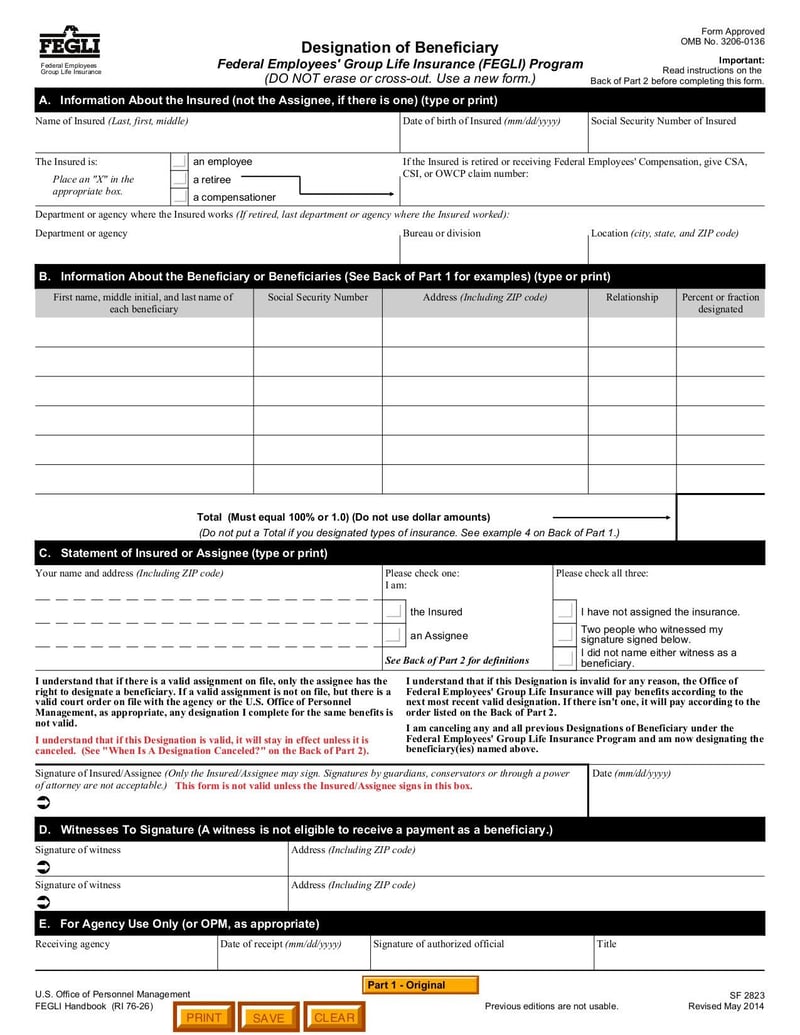 Large thumbnail of Form SF-2823 - Jul 2014