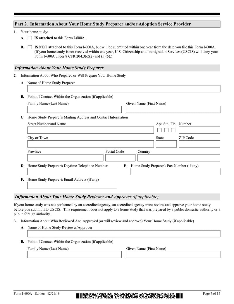 Large thumbnail of Form I-600A - Dec 2019