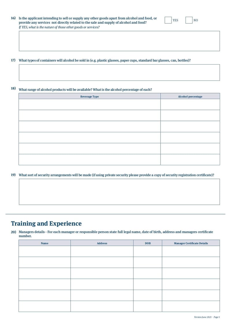 Large thumbnail of Special Licence Application Form - Jun 2021