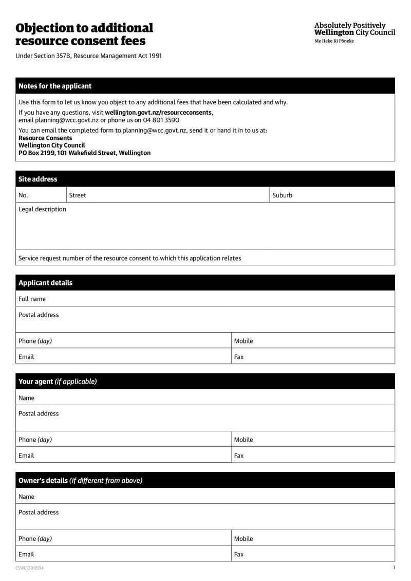 Large thumbnail of Objection to Additional Resource Consent Fees - May 2015