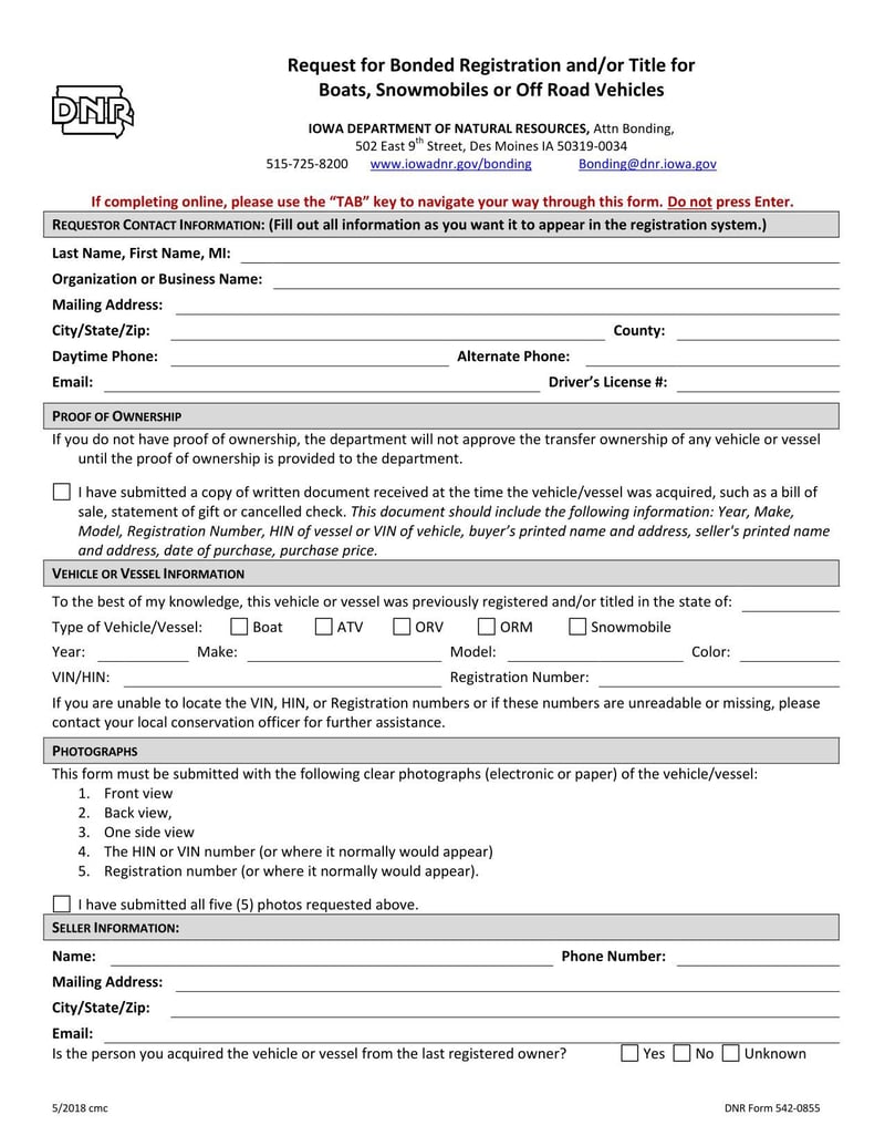 Large thumbnail of Form 542-0855