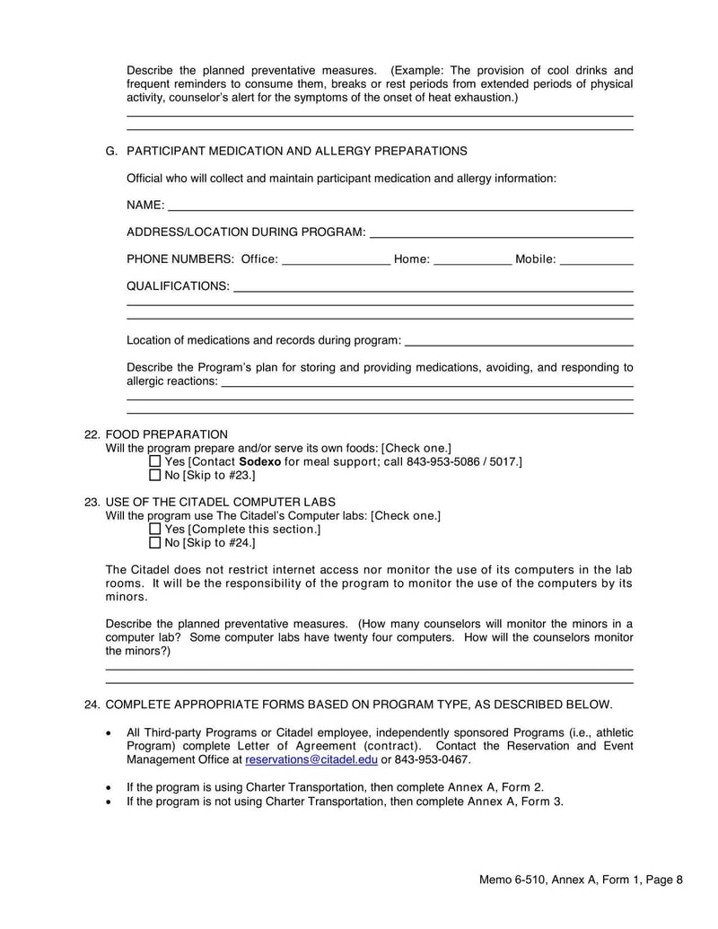 Large thumbnail of The Citadel Approval of Materials for Activities Involving Minors