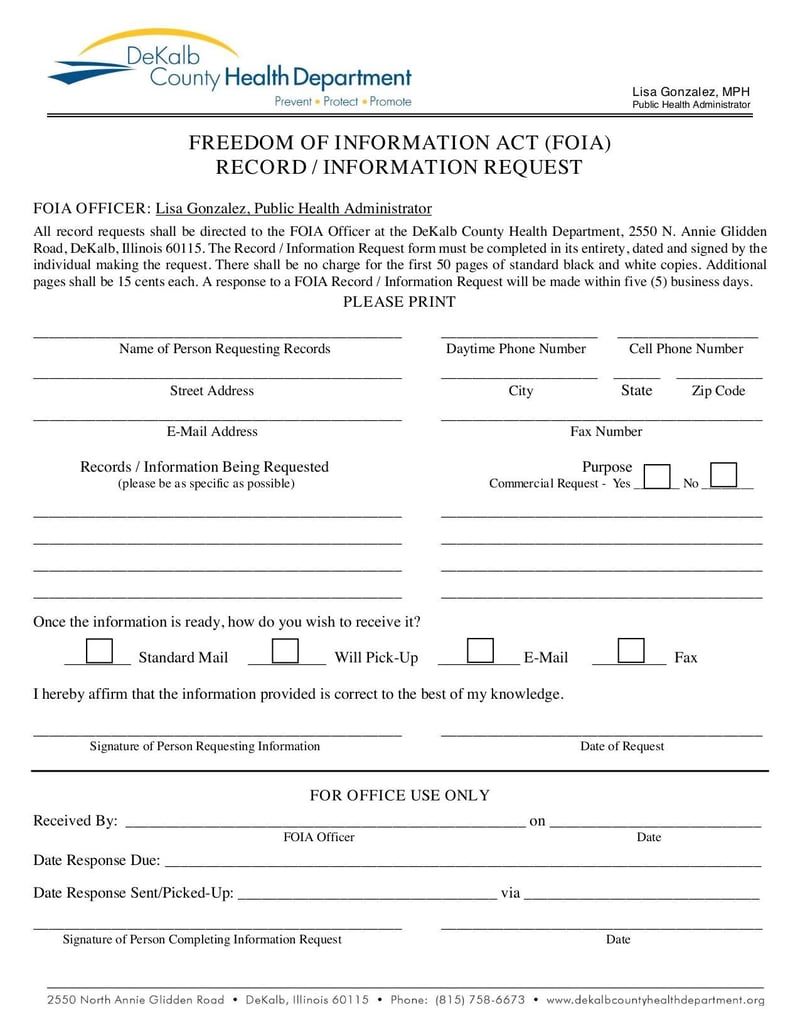 Large thumbnail of Freedom of Information Act (FOIA) - Jan 2017