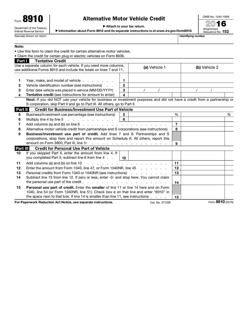 Large thumbnail of Form 8910 - Dec 2016