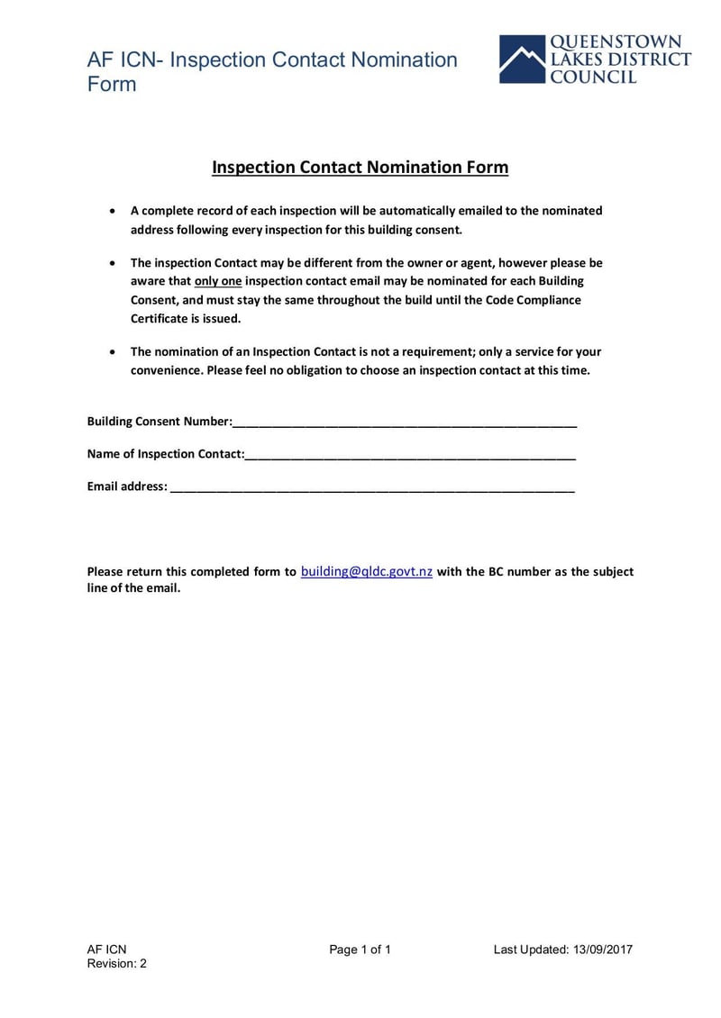 Large thumbnail of AF ICN Inspection Contact Nomination Form - Sep 2017