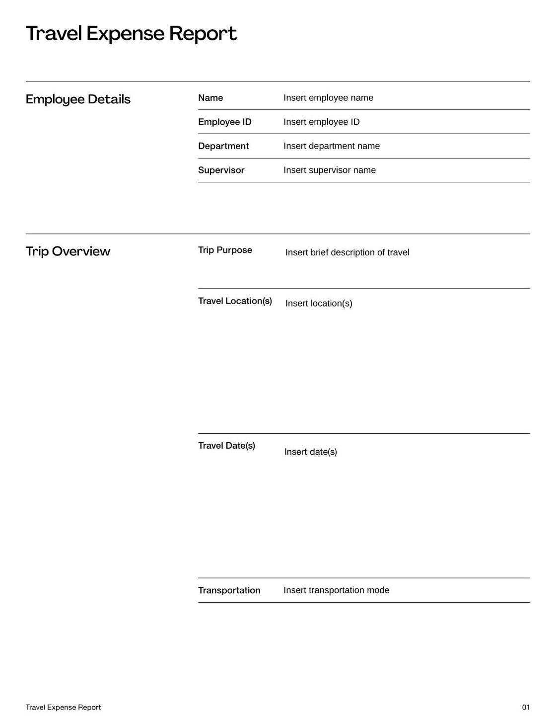 Travel Expense Report Template | Fill and sign with Lumin