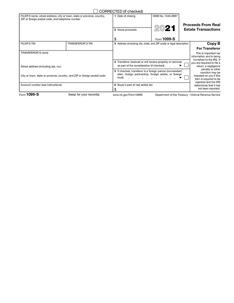 Large thumbnail of Form 1099-S - Oct 2020