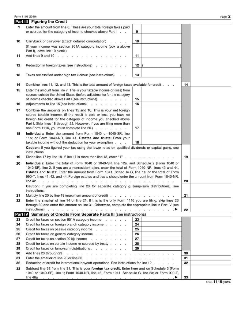 Large thumbnail of Form 1116 - Dec 2019