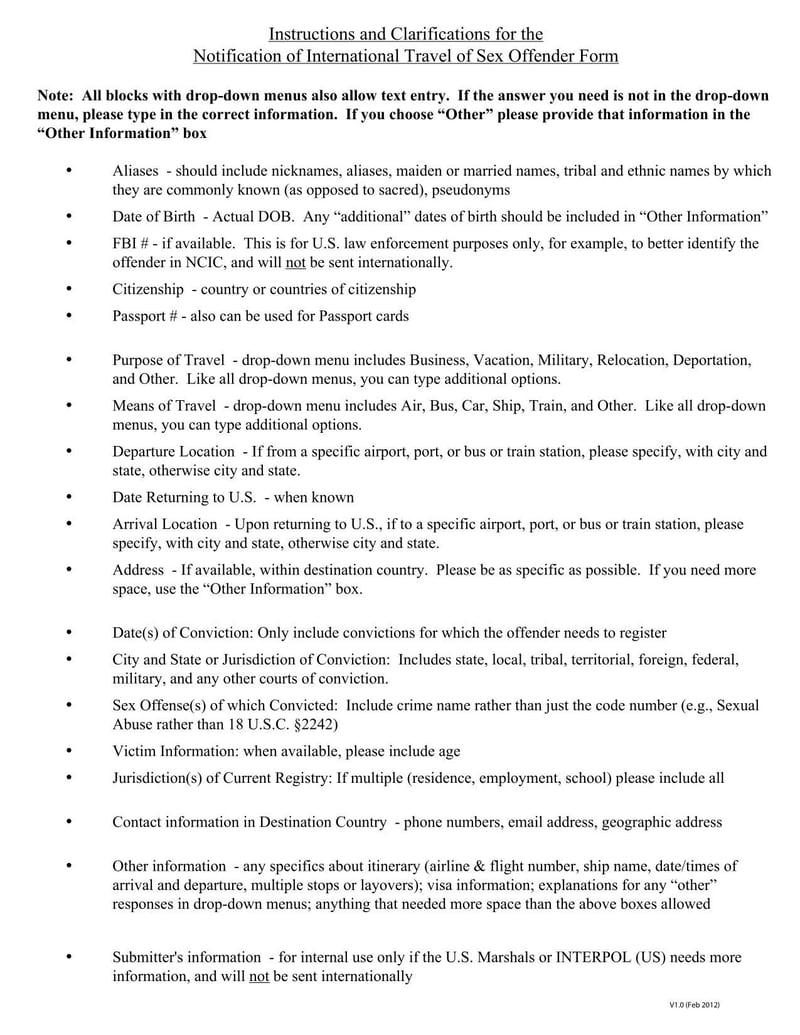 Large thumbnail of United States Notification of International Travel of Sex Offender