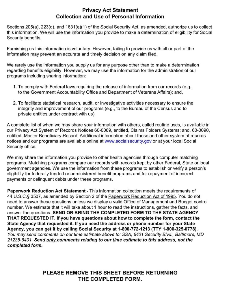 Large thumbnail of Work History Report (Form SSA-3369-BK) - Dec 2014