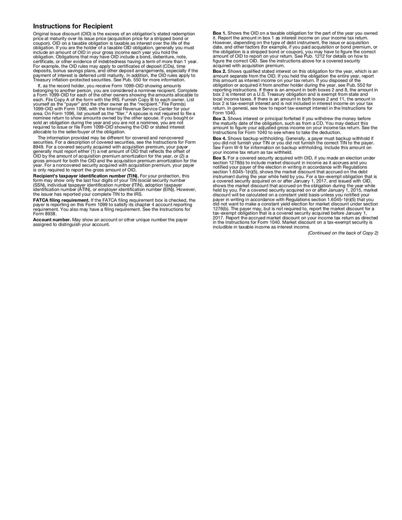 Large thumbnail of Form 1099-OID - Sep 2018