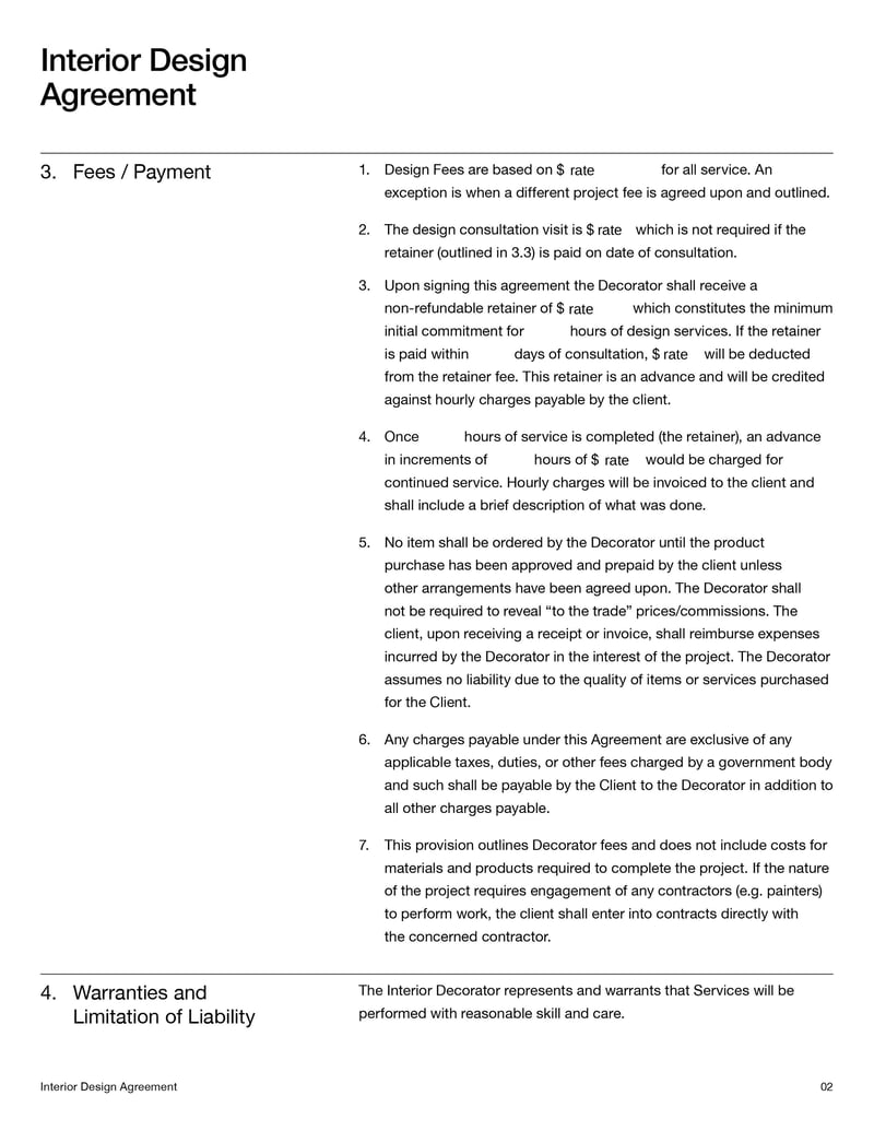 Large thumbnail of Interior Design Contract Template
