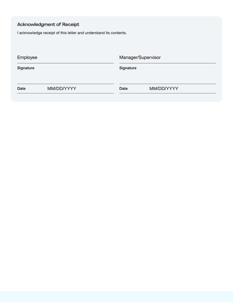 Letter of Reprimand Template for formally addressing employee misconduct or performance issues