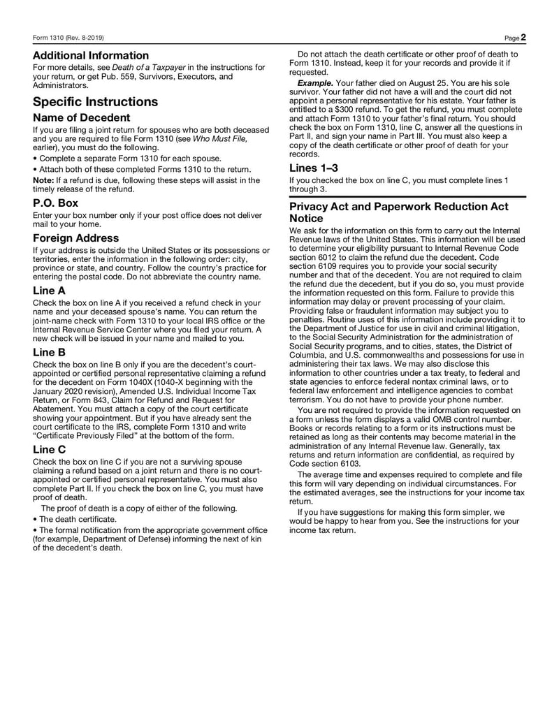 Large thumbnail of Form 1310 - Oct 2019