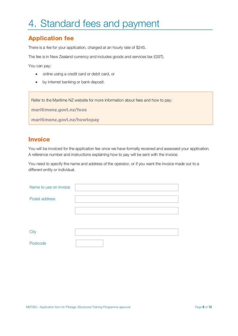 Large thumbnail of Application Form for Pilotage - Aug 2022