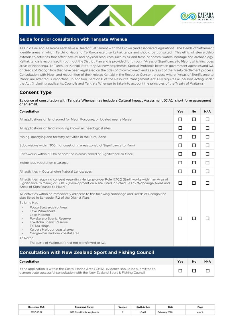 Large thumbnail of S88 Resource Consent Checklist for Applicants - Apr 2019