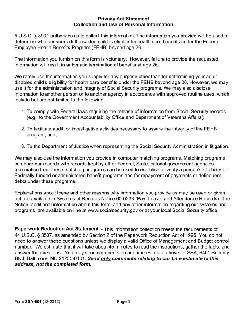 Large thumbnail of SSA-604 Certificate of Incapacity - Dec 2012