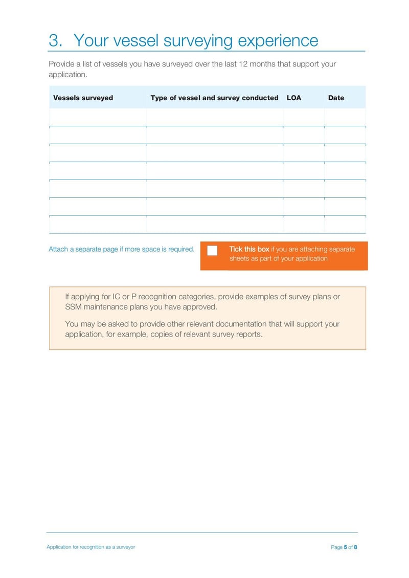 Large thumbnail of Application for Recognition as a Surveyor MNZ Form - Aug 2019