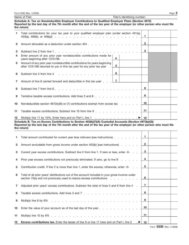 Large thumbnail of Form 5330 - Apr 2009