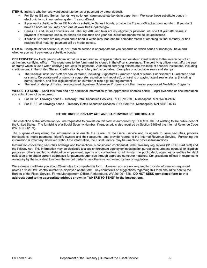 Large thumbnail of FS Form 1048 - Jul 2020