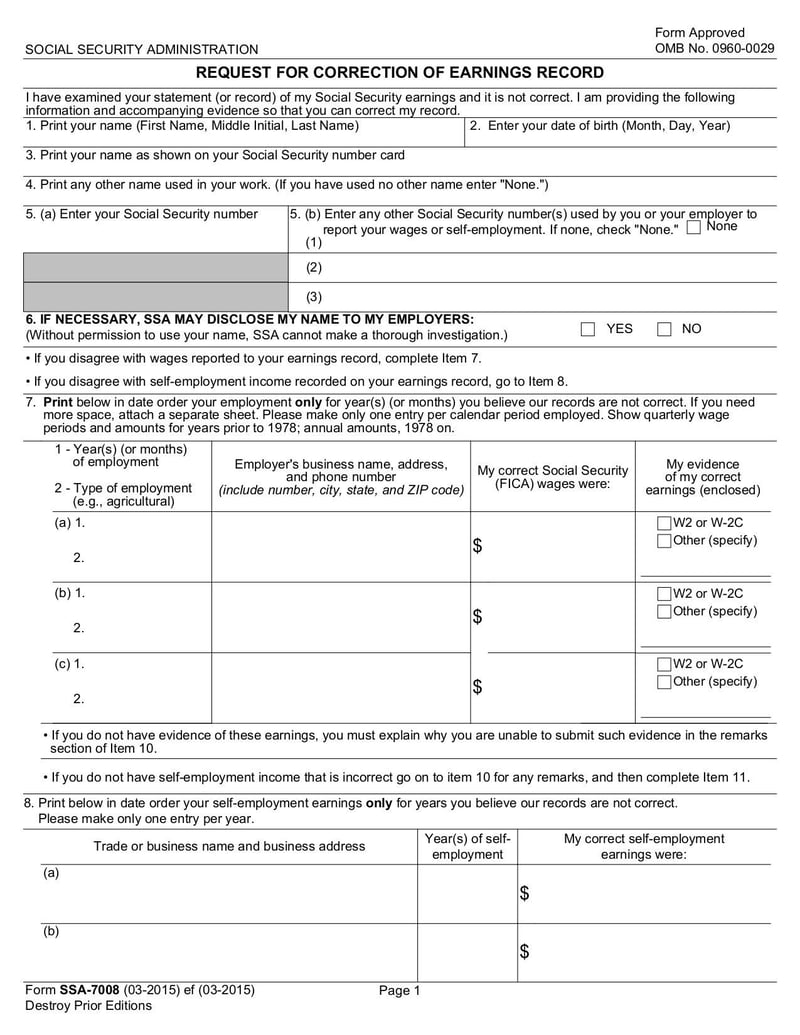 form ssa-7008 | fill and sign online with lumin