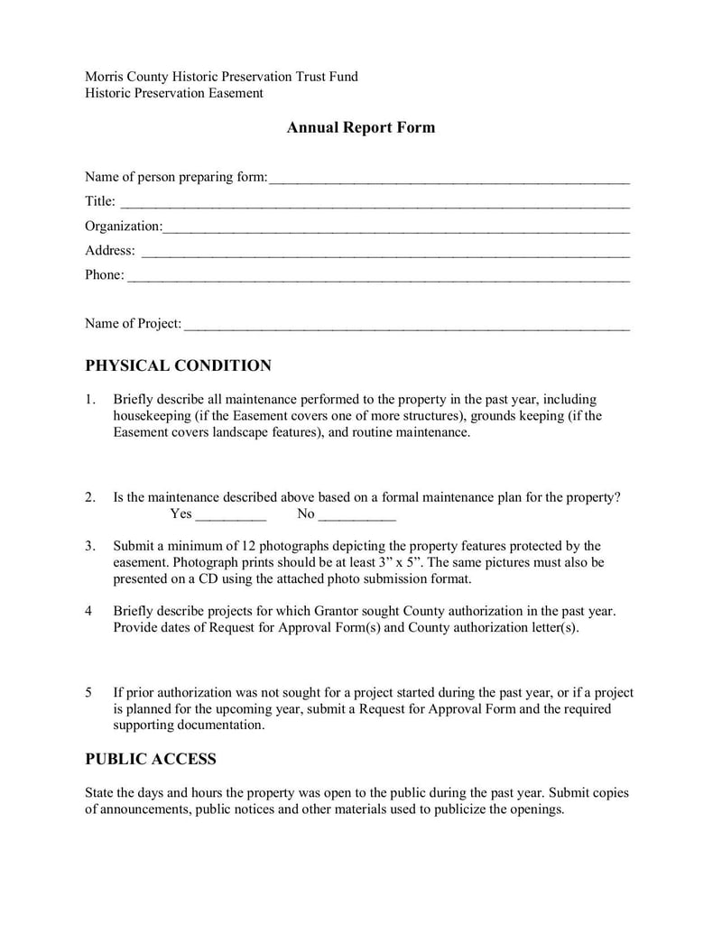 Large thumbnail of Easement Annual Report Form - Dec 2017