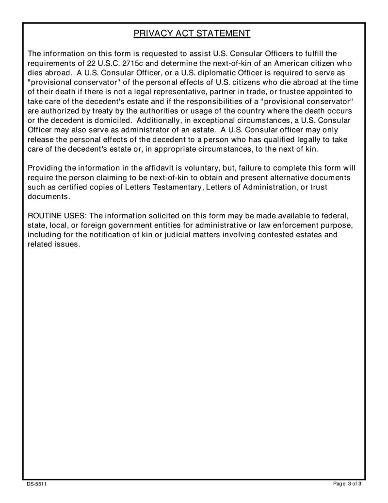 Large thumbnail of Form DS 5511 - Oct 2008