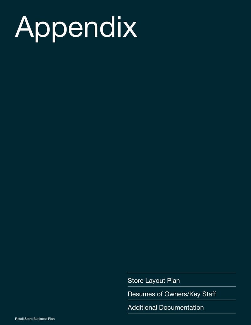 Retail Store Business Plan Template for managing and funding a retail business