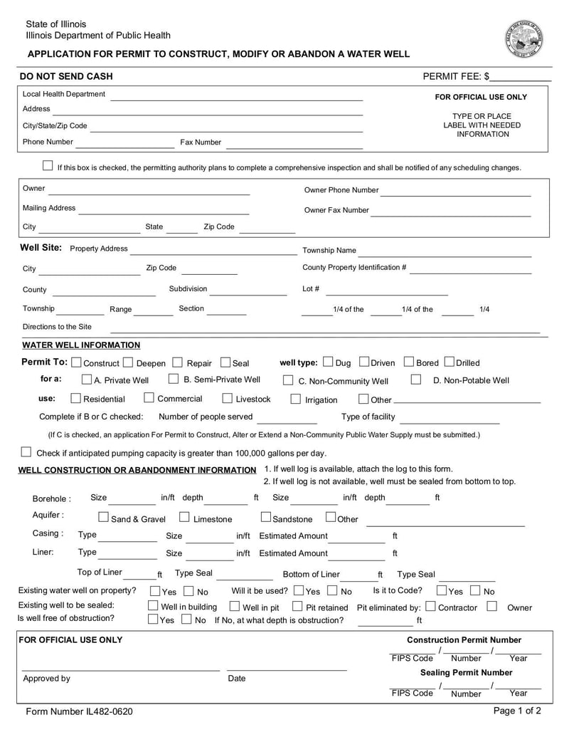 Large thumbnail of Application for Permit to Construct, Modify or Abandon a Water Well - Feb 2011